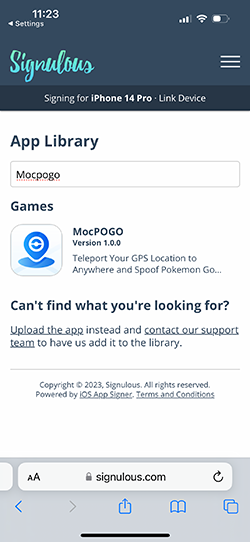 app library mocpogo ios