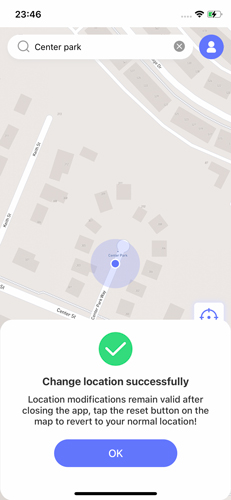 change location success mocpogo