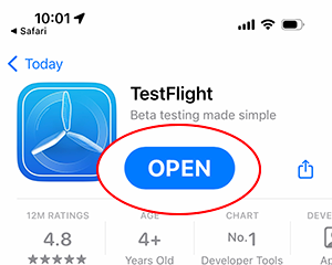 install testflight mocpogo