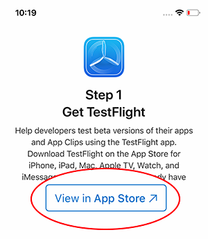 view in app store