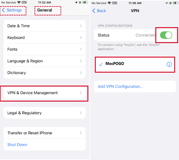 fix configure vpn failed