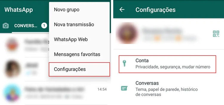 abra whatsapp configuracao