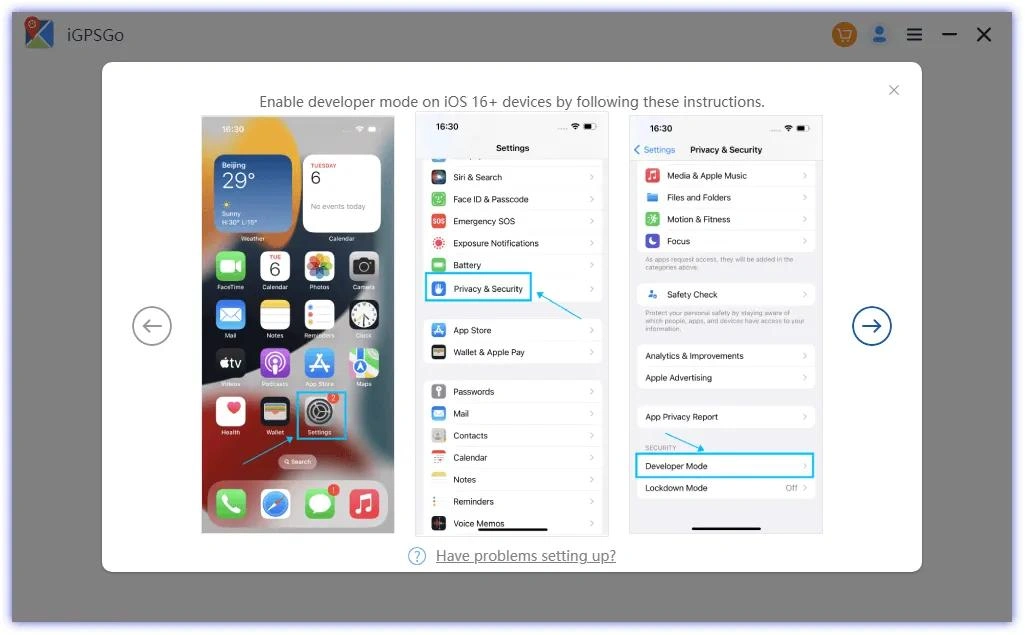 activate developer mode on iphone