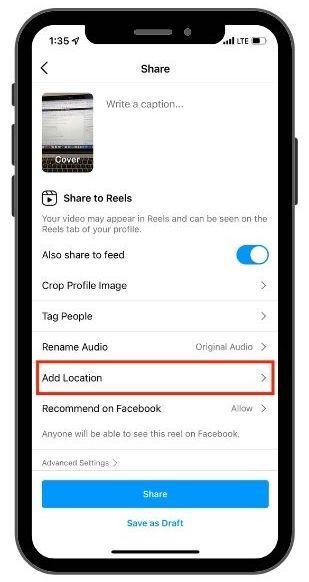 add a location to a post