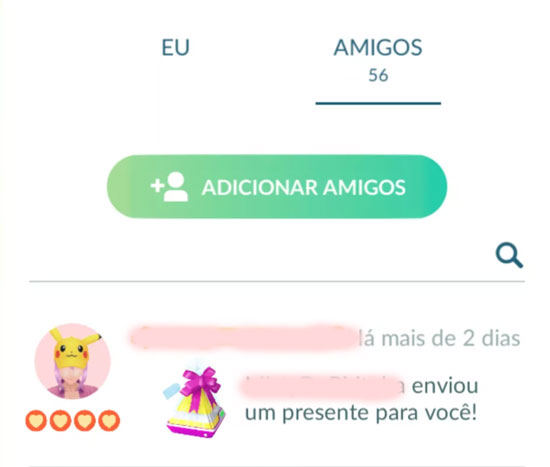 adicionar amigos Pokemon Go