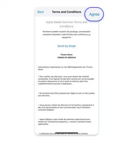 agree terms and conditions