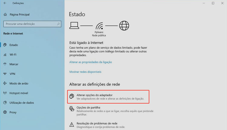 Alterando as configurações de IP no PC