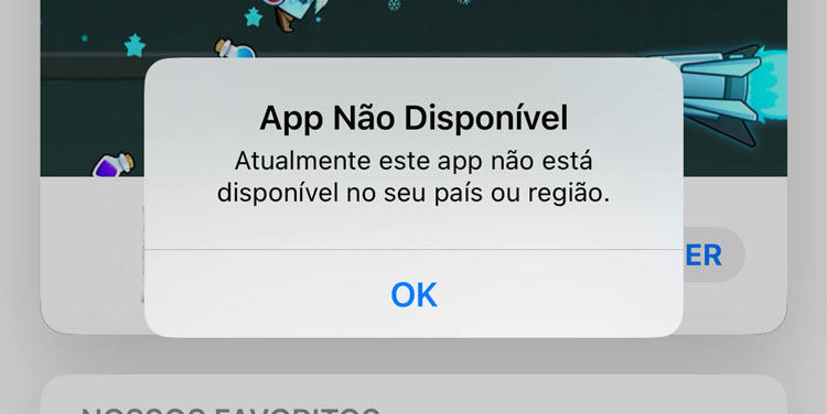 App Parece Não Está Disponível no Seu País