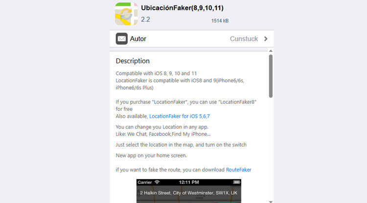 LocationFaker app para Cambiar la Ubicación en iPhone