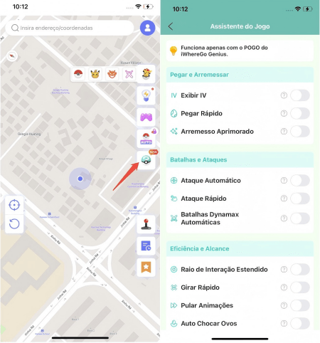 Assistente de Pokemon Go MocPOGO