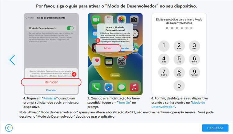 ativar modo de desenvolvedor com sucesso