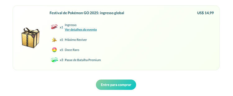 bilhetes para o Pokémon GO Fest 2025