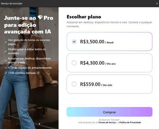 capcut preço