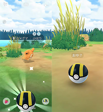 ポケモンgo 野生のポケモンを捕まえる
