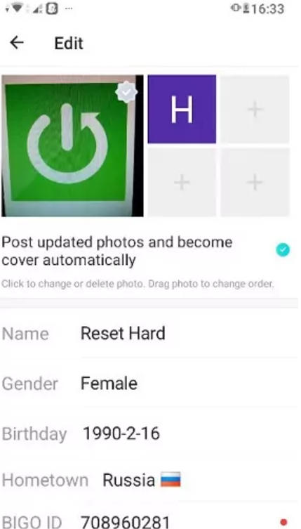 change bogo live account hometown