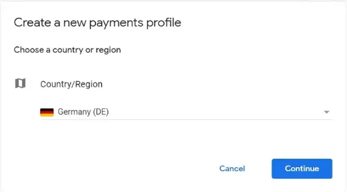 change google account location via google payment