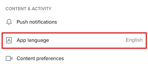change language tiktok