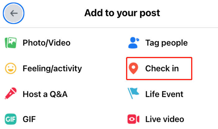 change location facebook by checkin