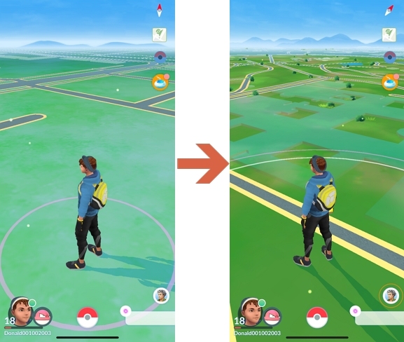 ポケモンGOでの位置も変わった