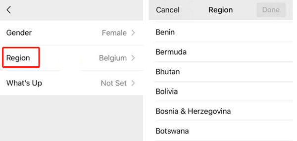 change wechat location