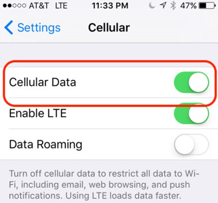 check internet conneciton
