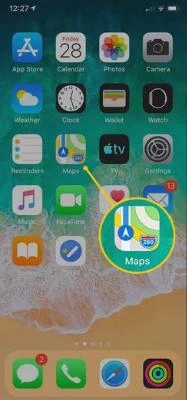 choose apple maps on iphone