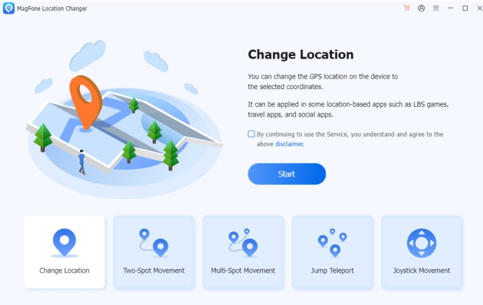 choose change location in magfone