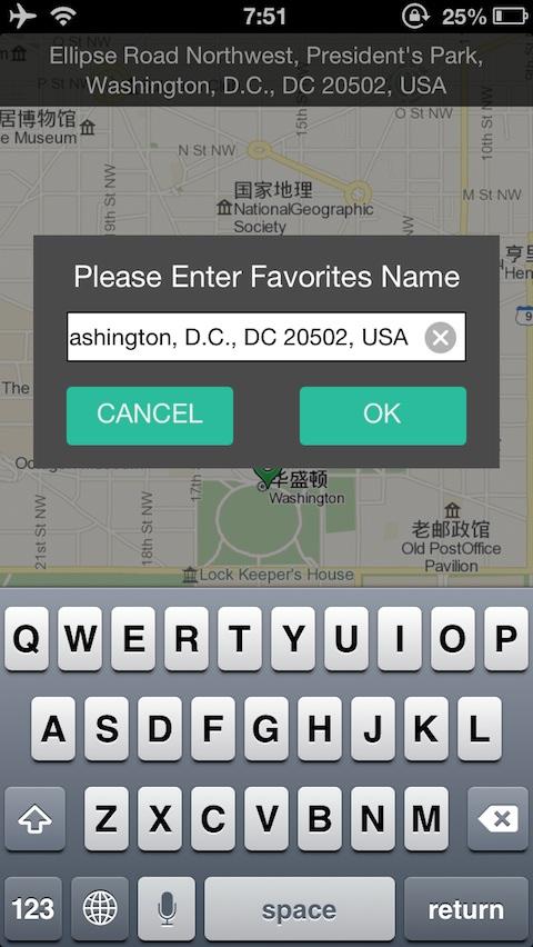 click ok to spoof location