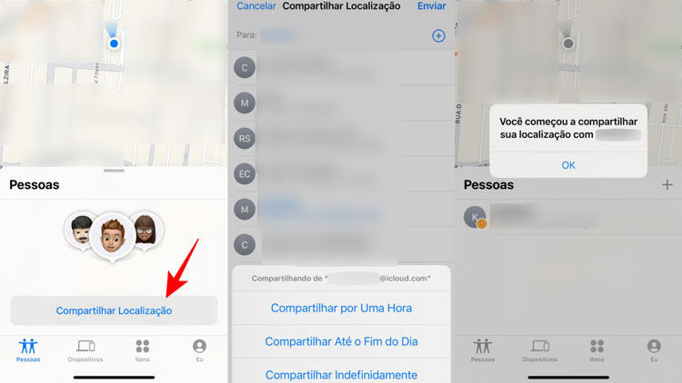 Como Compartilhar Localização em Tempo Real no iPhone