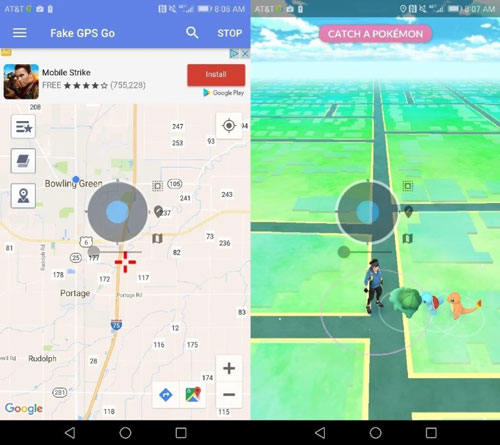 use fake gps go to spoof