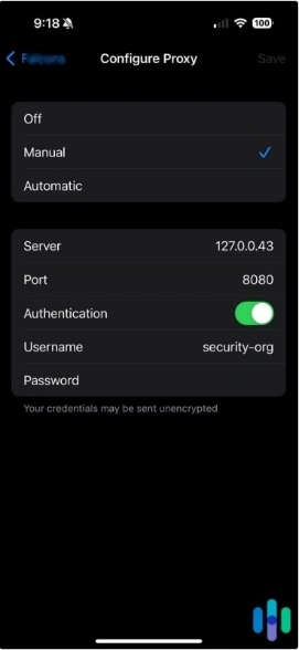 configure proxy