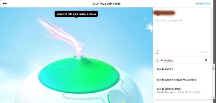 confirme novo local instagram