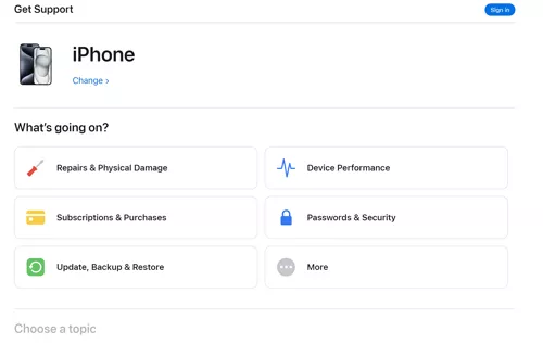 Contact apple Support