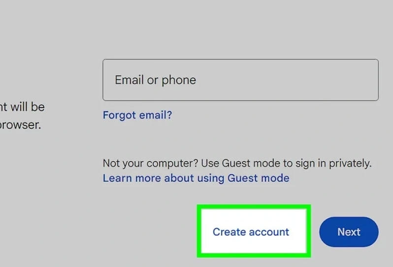 create a new google account