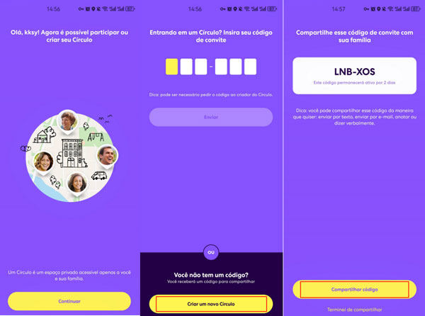 Criar Novo Círculo do Life360