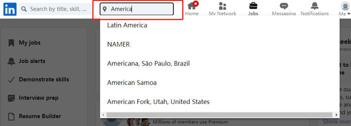 current location linkedin