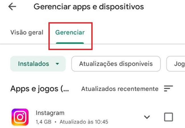 desinstale todos apps