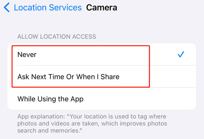 disable geotag completely
