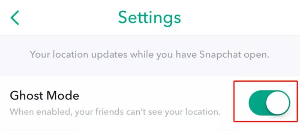 disable ghost mode snapchat