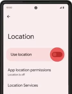 disable location services on android