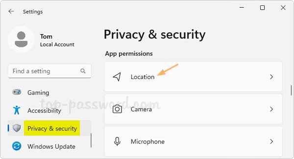 disable location services on windows