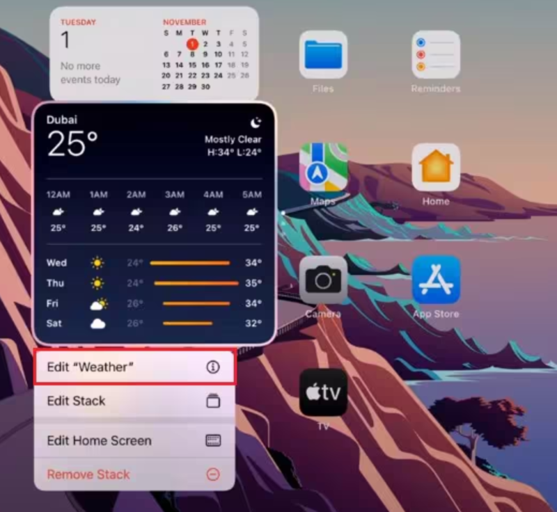  updated how to change weather location on ipad