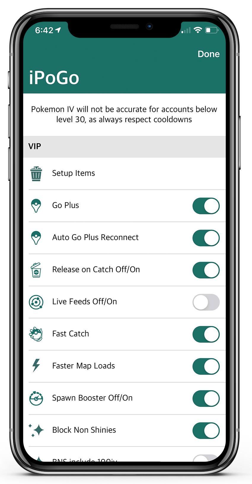 enable auto go plus recconnet