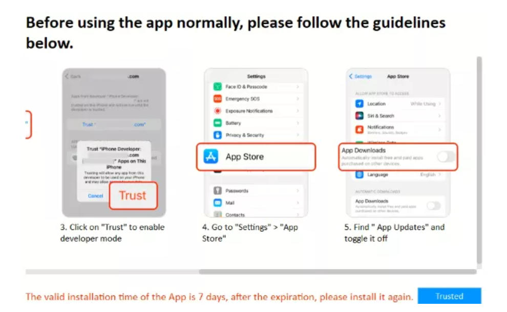 enable developer mode on your iphone