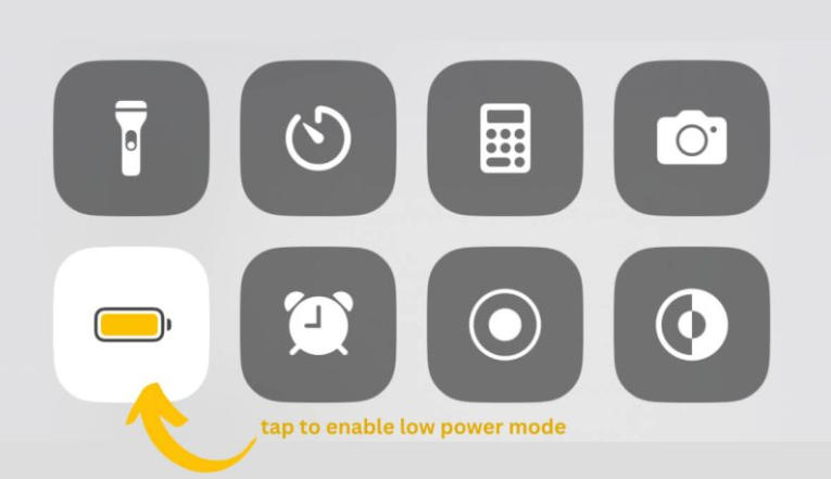 enable low power mode on ios