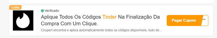 encontre codigo promocionais tinder