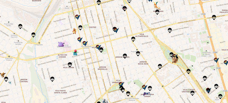 encontre ninhos pokemon