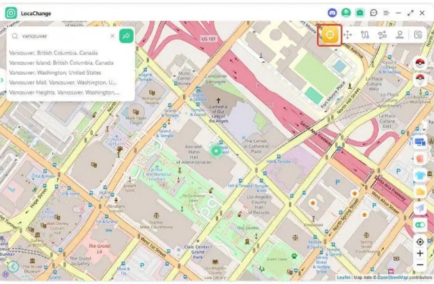 enter the address in the search bar