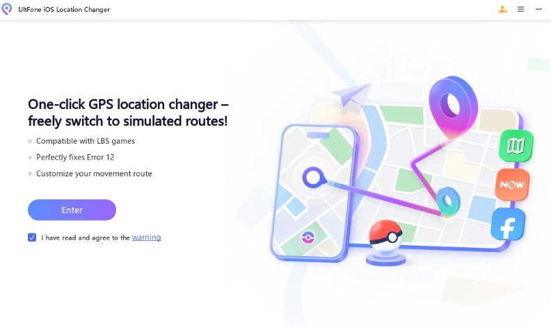 enter ultfone ios location changer