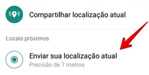 enviar localizacao whatsapp android